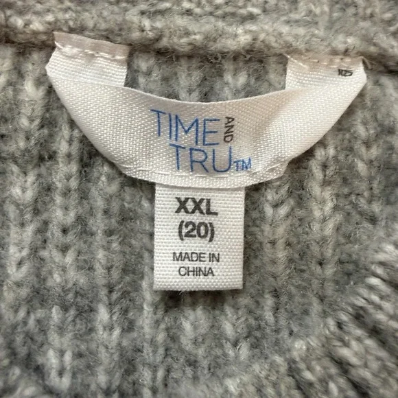 Womens XXL 20 Basic Gray Crewneck Sweater Lightweight Versatile Layer Classic - Picture 5 of 7